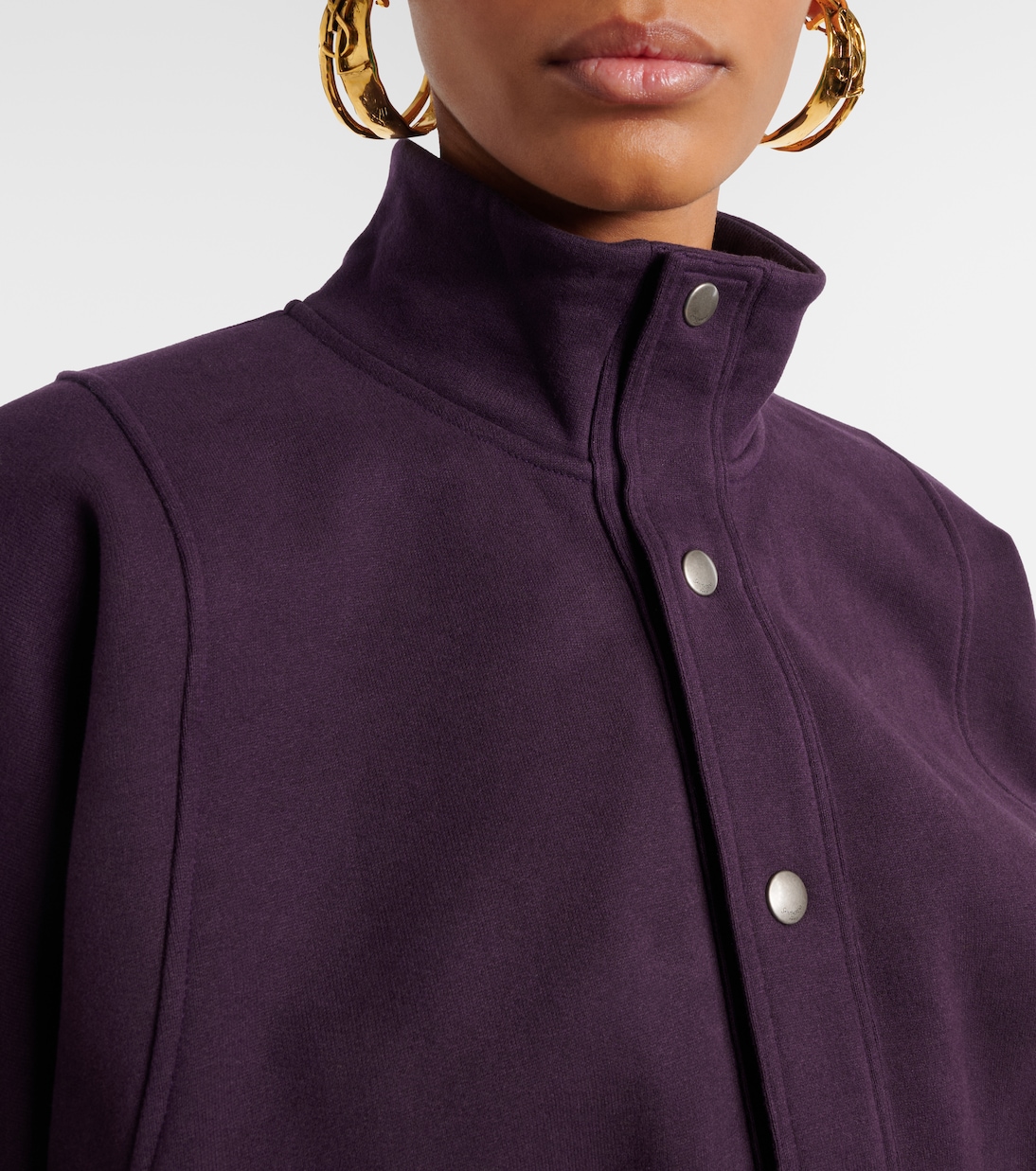 Colorblocked cotton fleece sweatshirt | Saint Laurent