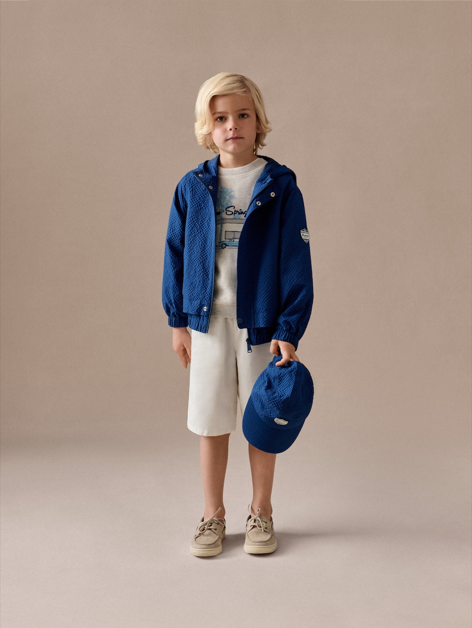 Lenny checked patch-appliqué jacket | Bonpoint