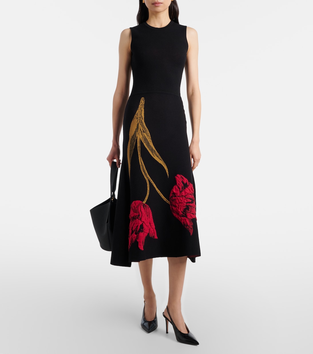 Floral jacquard midi dress | Erdem