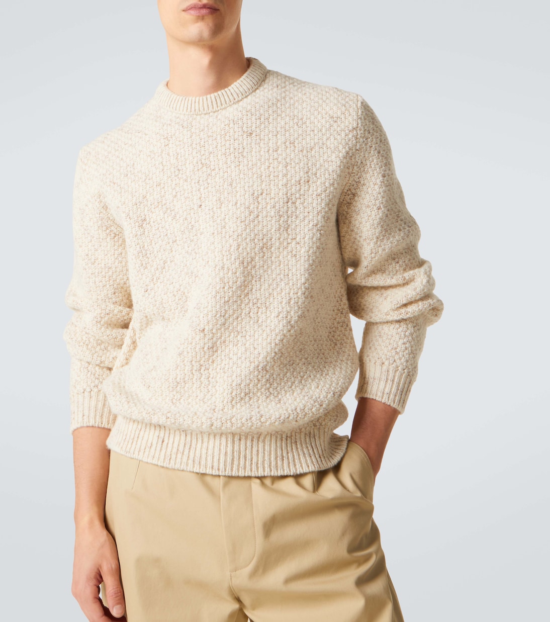 Ash wool, cashmere, linen, and silk sweater | Loro Piana