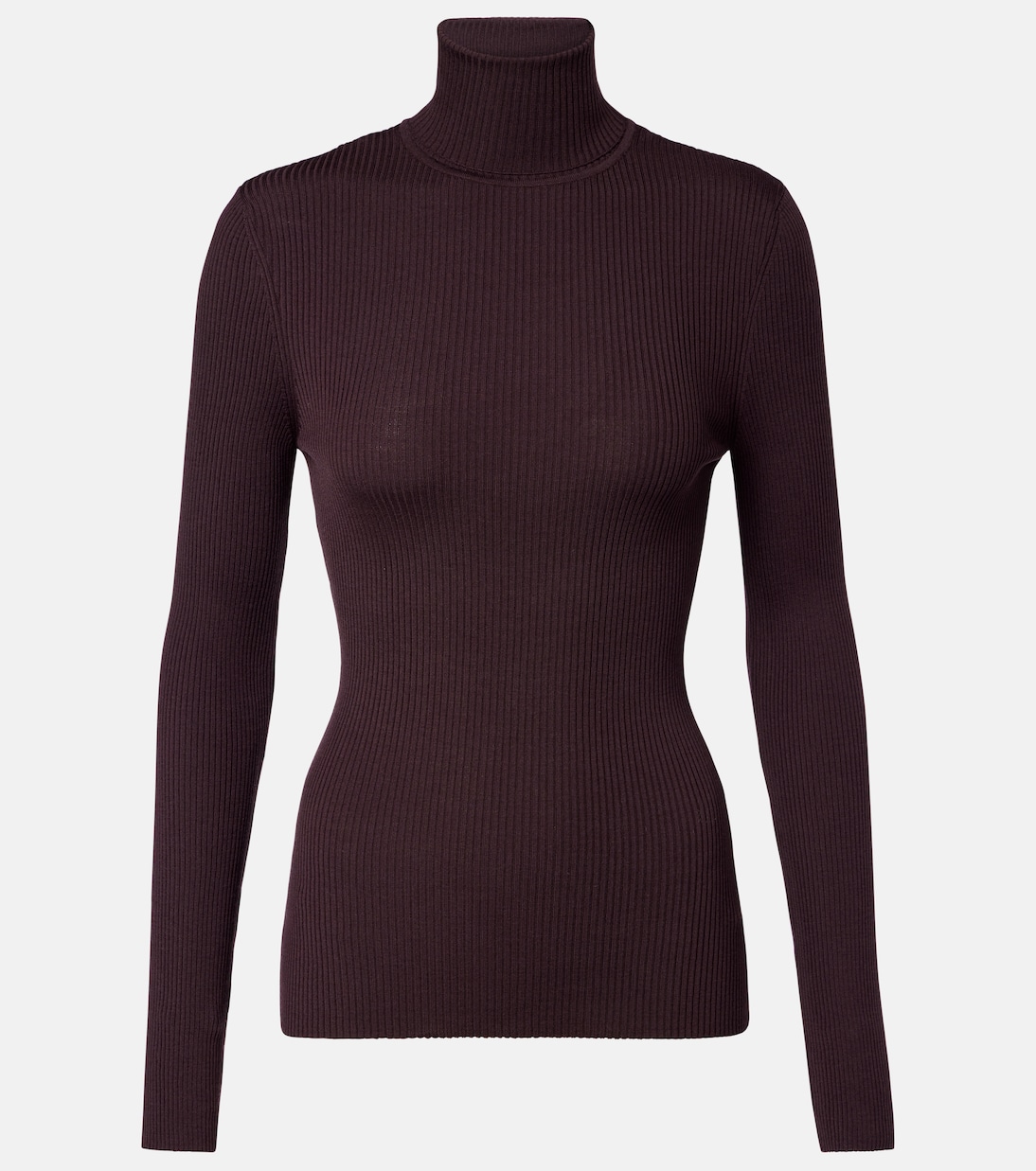 Ribbed-knit virgin wool turtleneck top | Wolford