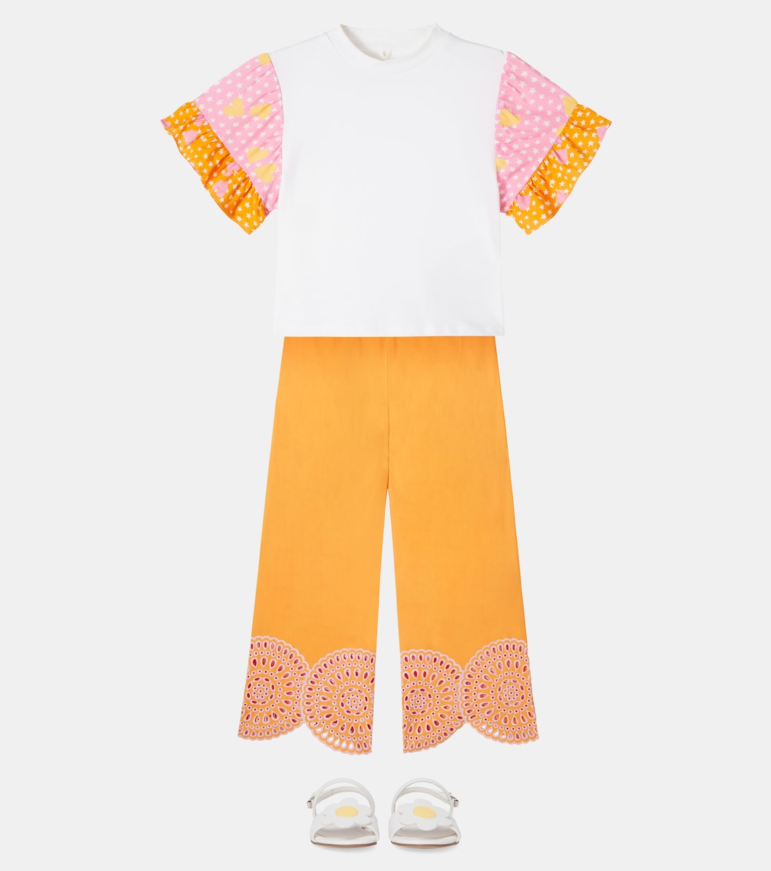 Weite Hose aus Baumwollpopeline | Stella McCartney Kids