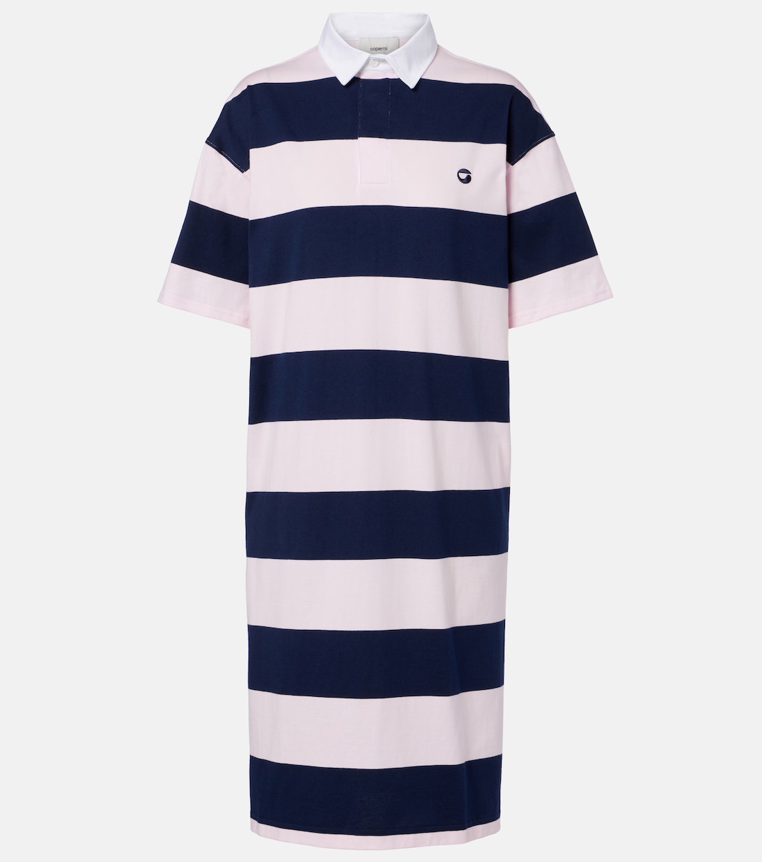 Striped cotton polo dress | Coperni