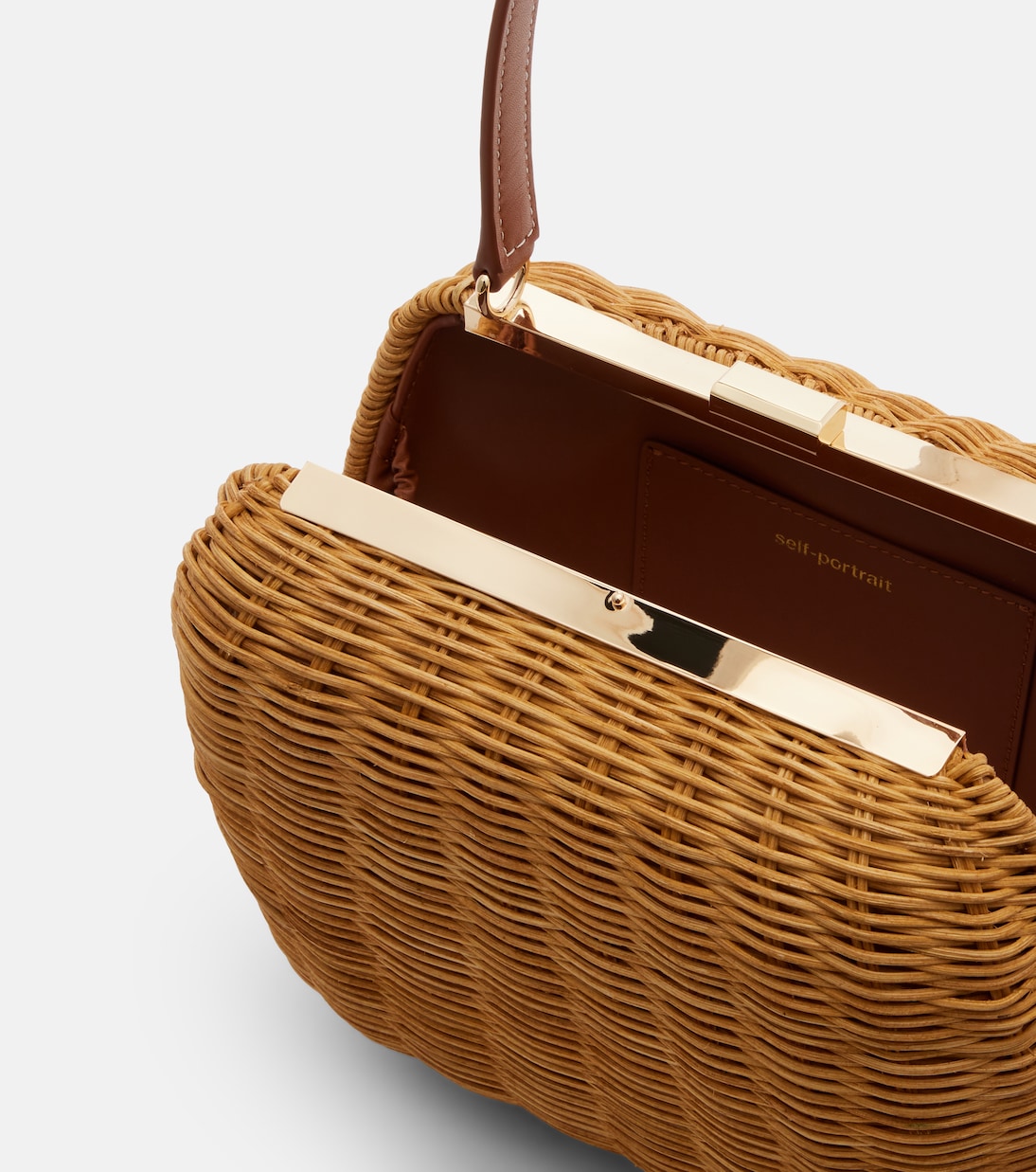 Henkeltasche aus Rattan | Self-Portrait