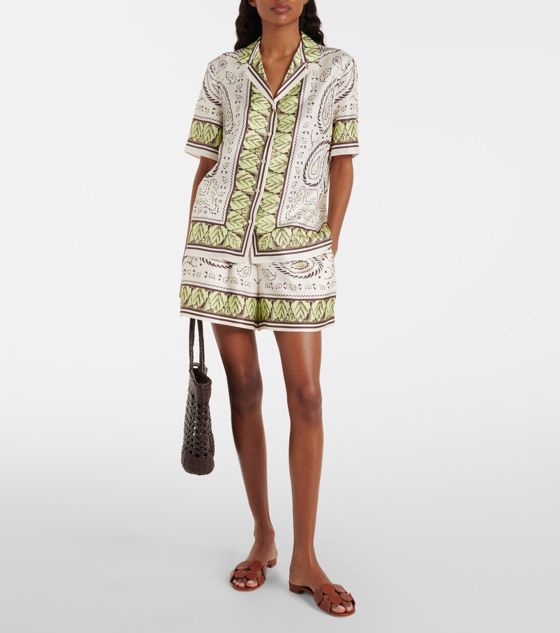 Printed silk shorts | Tory Burch