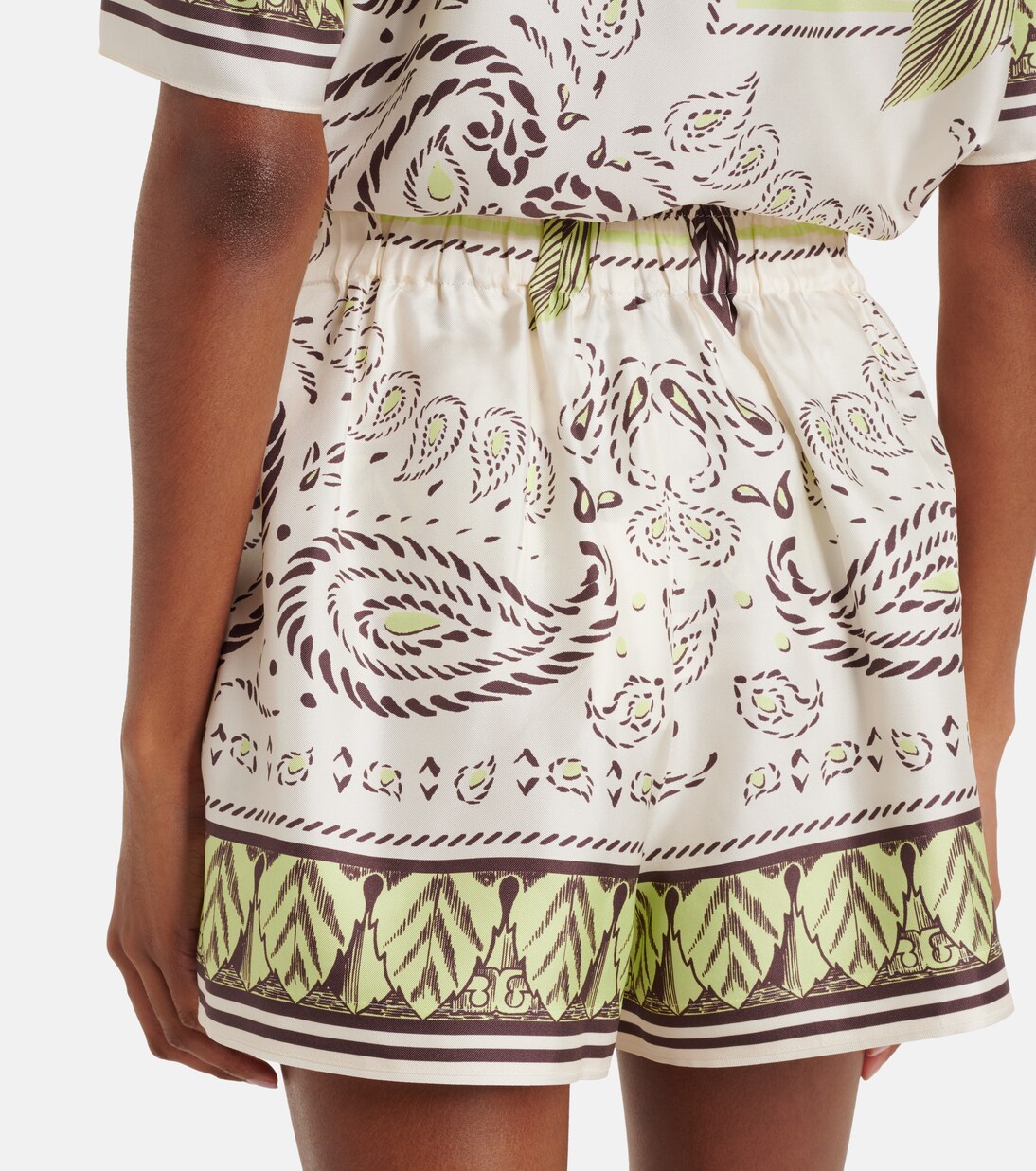 Printed silk shorts | Tory Burch