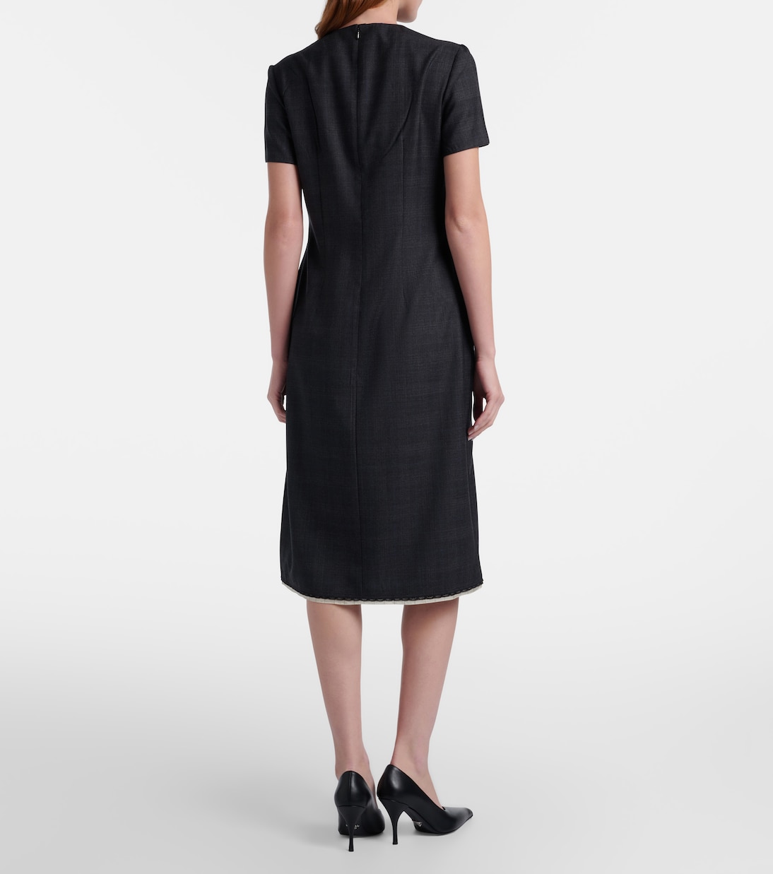 Midikleid aus Schurwolle | Prada