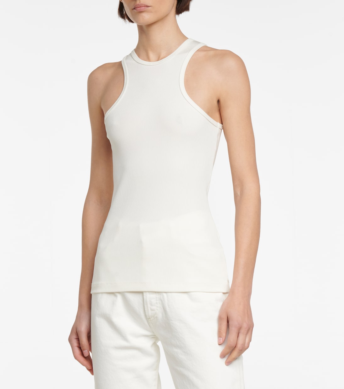 Tank top in maglia stretch a coste | Goldsign