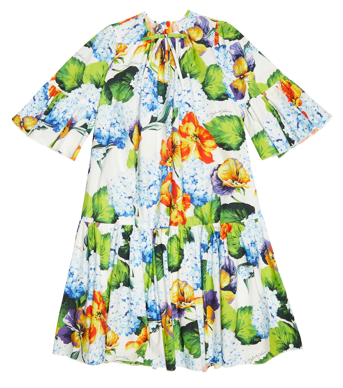 Bedrucktes Kleid aus Baumwolle | Dolce&Gabbana Kids