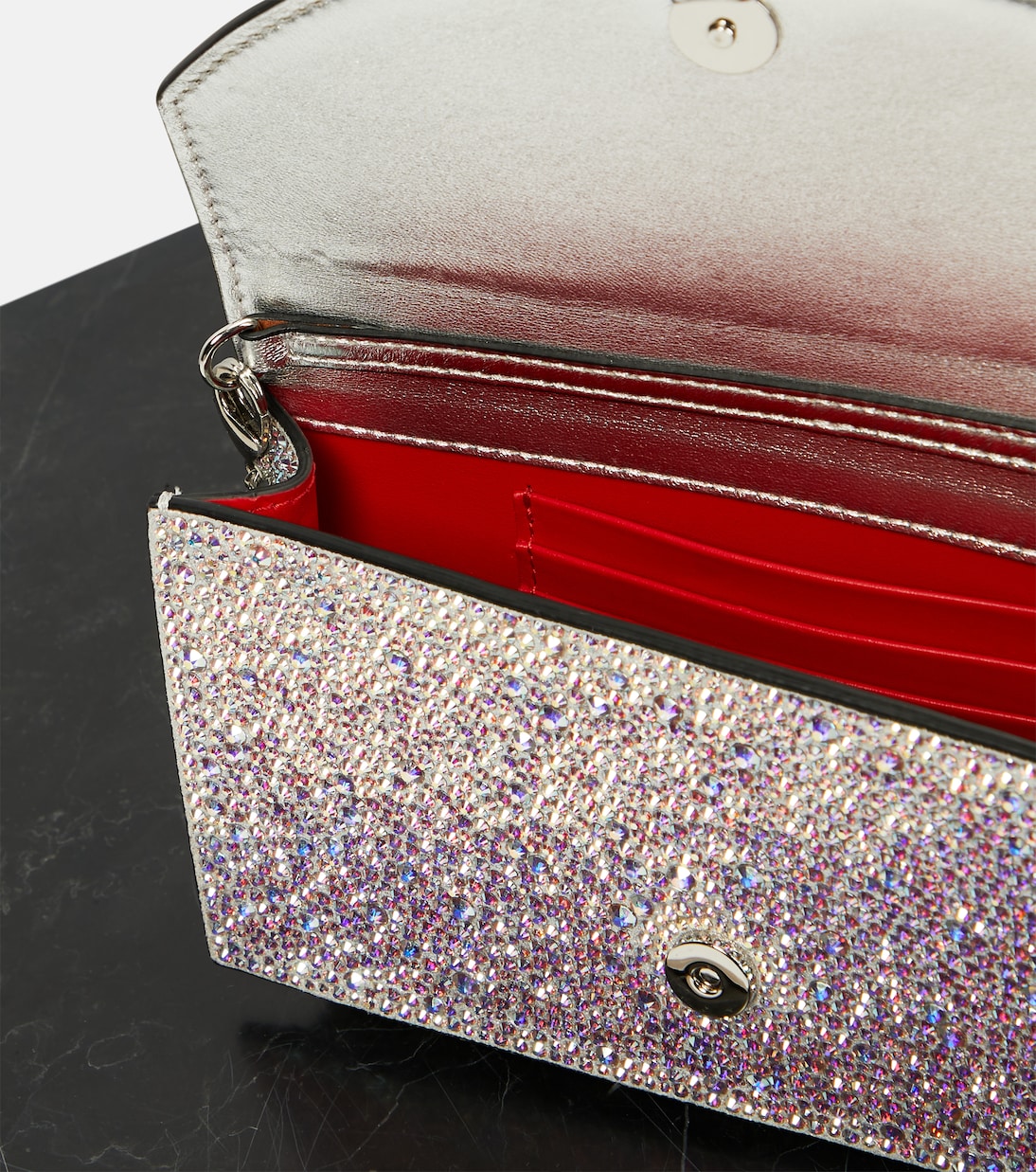 Clutch Loubi54 aus Leder mit Kristallen | Christian Louboutin
