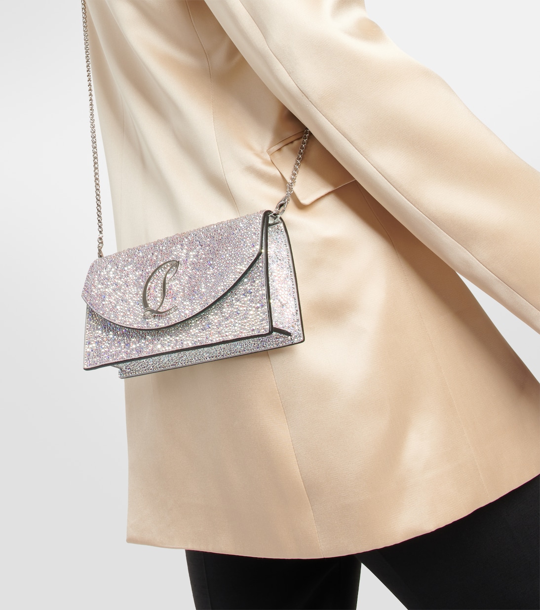 Clutch Loubi54 aus Leder mit Kristallen | Christian Louboutin