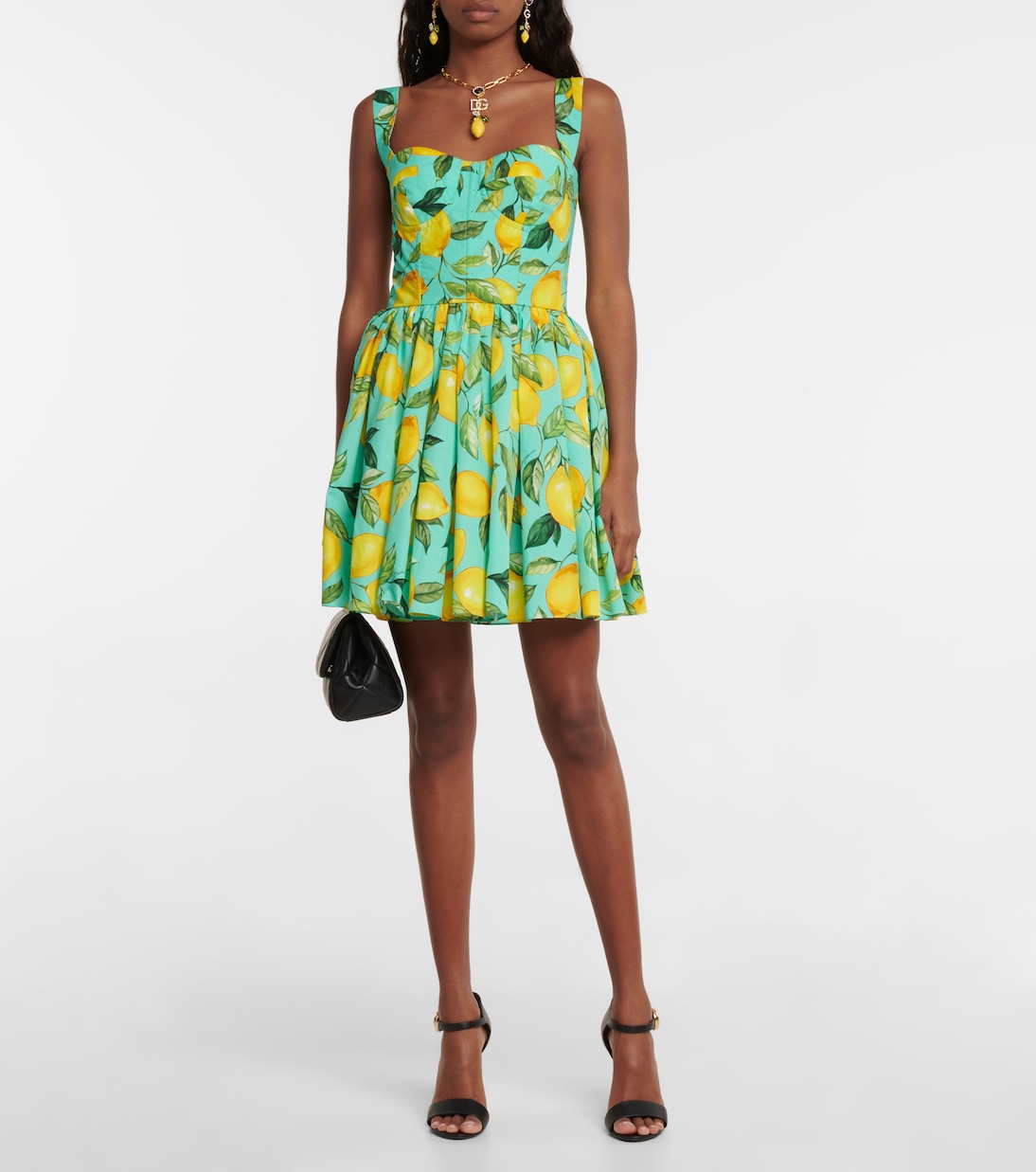 Printed cotton poplin minidress | Dolce&Gabbana