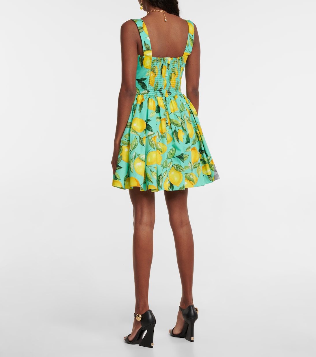 Printed cotton poplin minidress | Dolce&Gabbana
