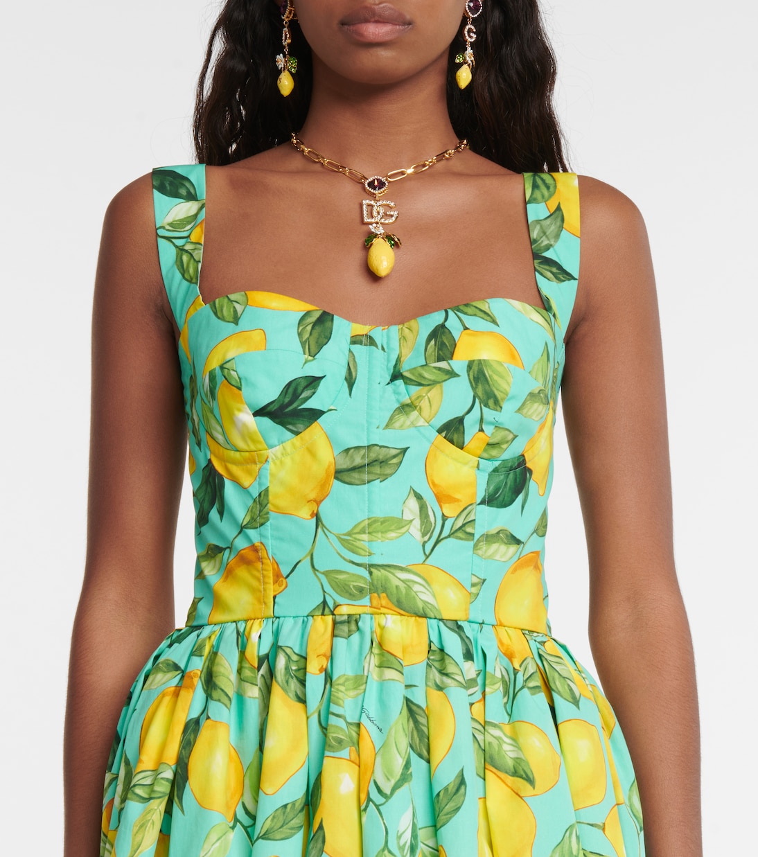 Printed cotton poplin minidress | Dolce&Gabbana