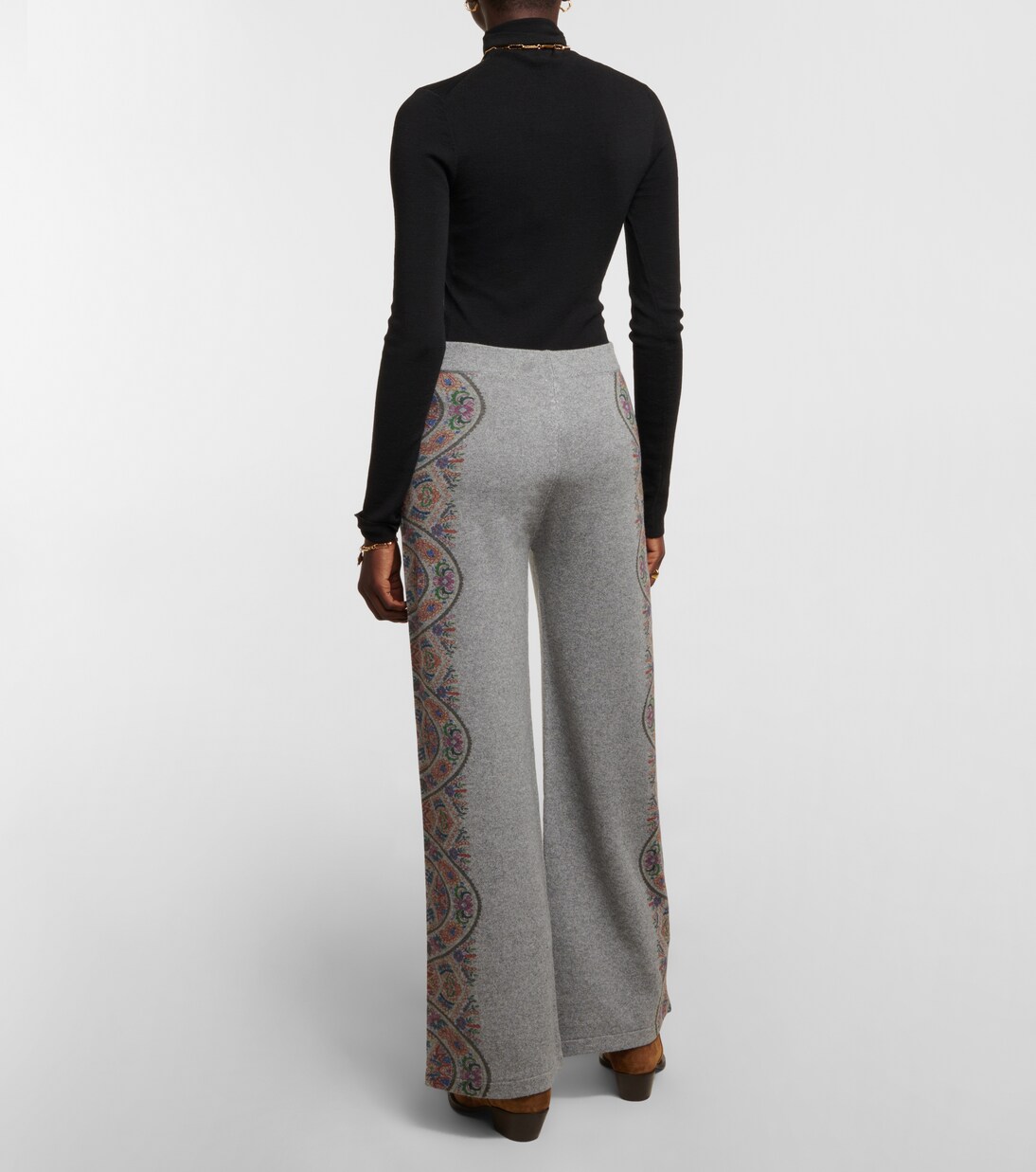 Pantalon ample à taille haute à fleurs | Etro