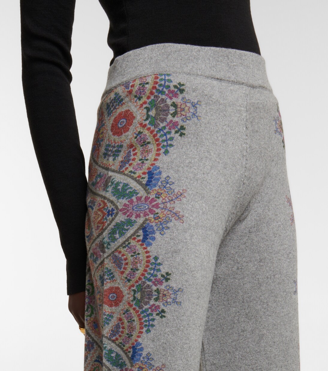 Pantalon ample à taille haute à fleurs | Etro