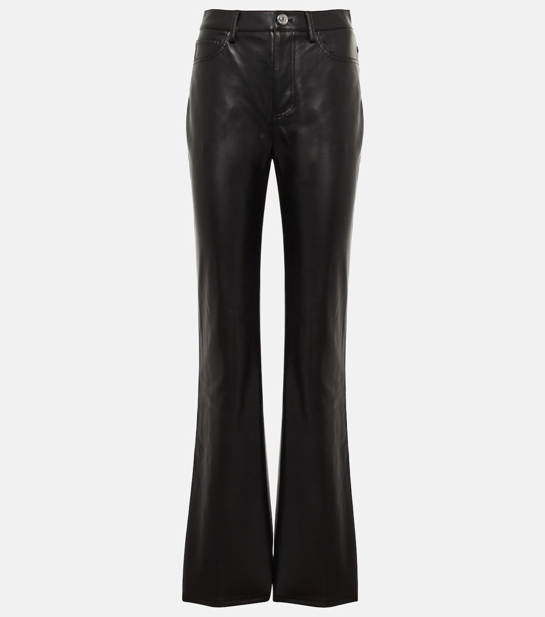 Chisel straight faux leather pants | Staud