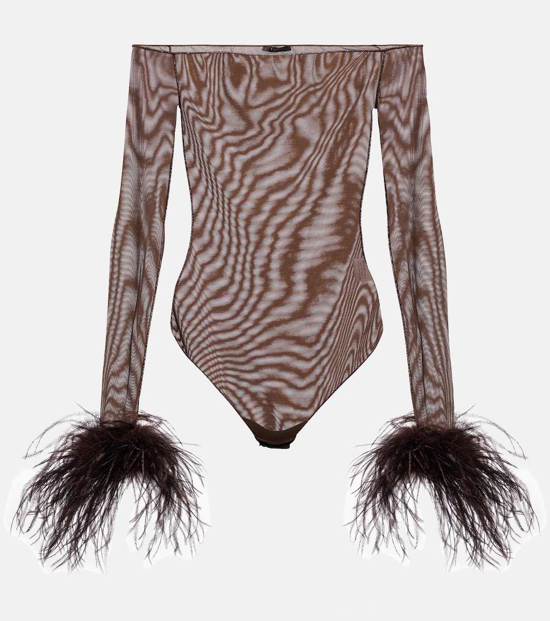 Body in mesh con piume | Oséree