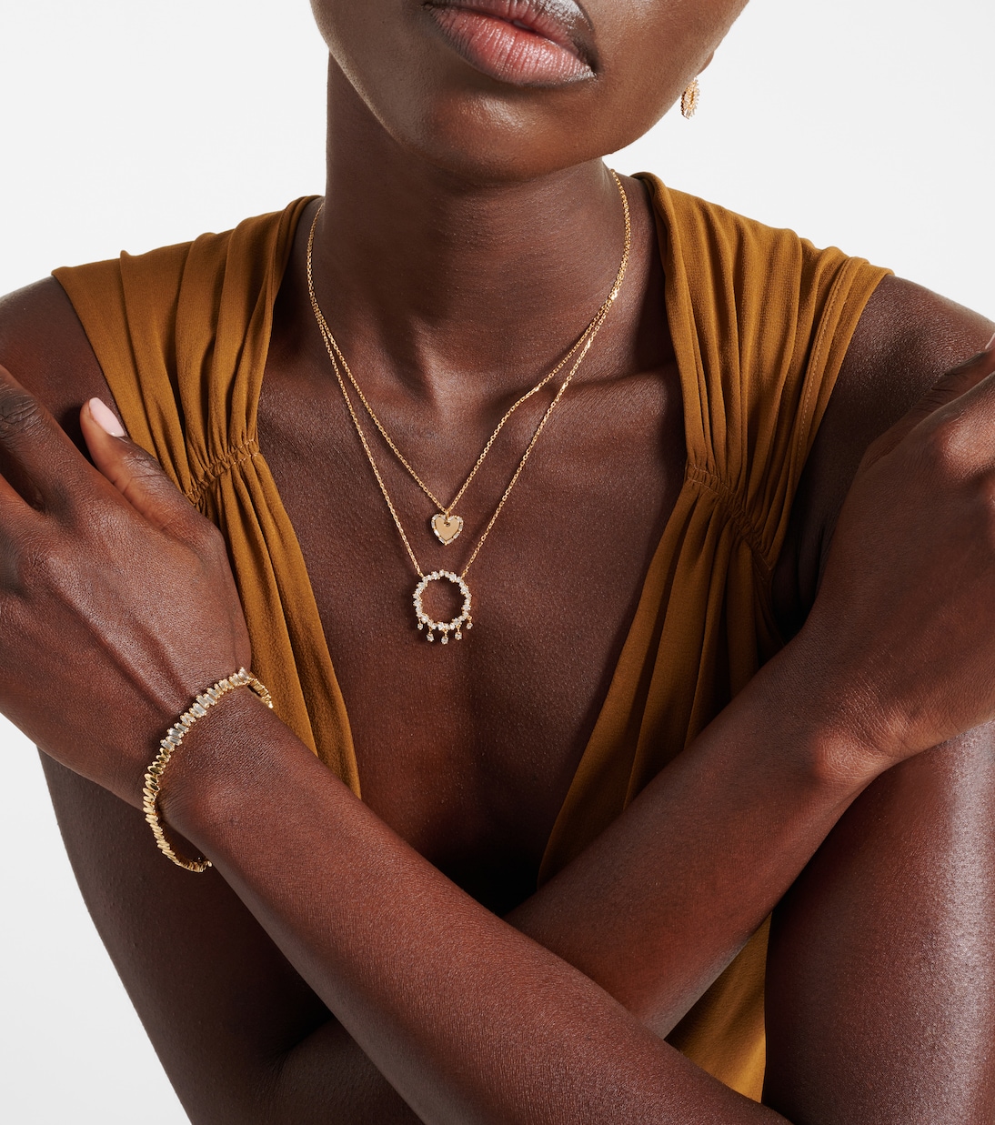 Collana in oro 18kt con diamanti di Suzanne Kalan, stile giovane e raffinato