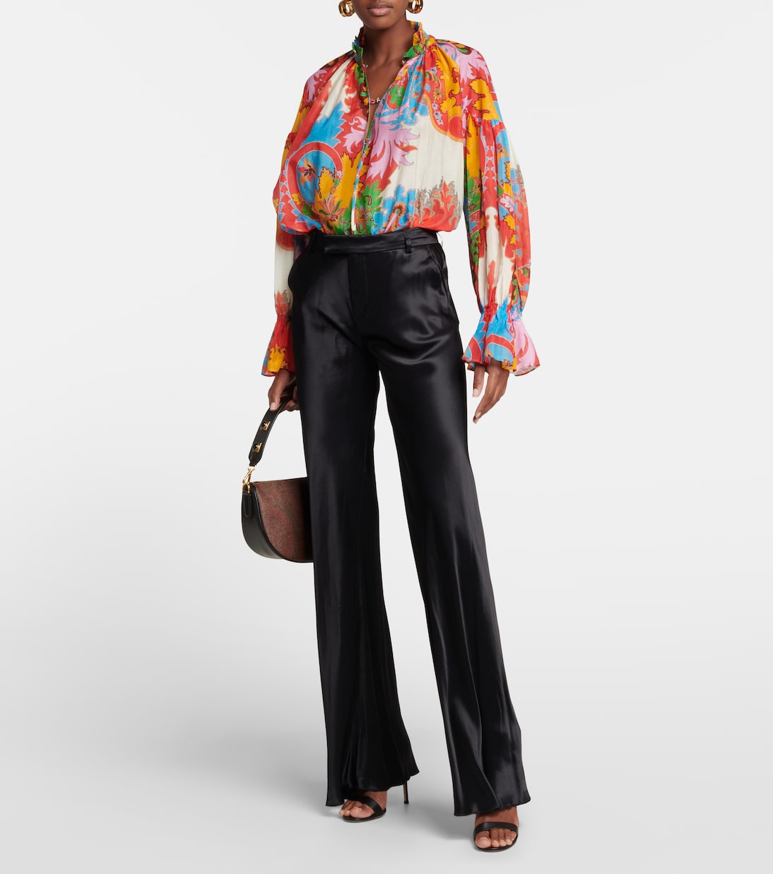 Blusa in cotone e seta con stampa | Etro