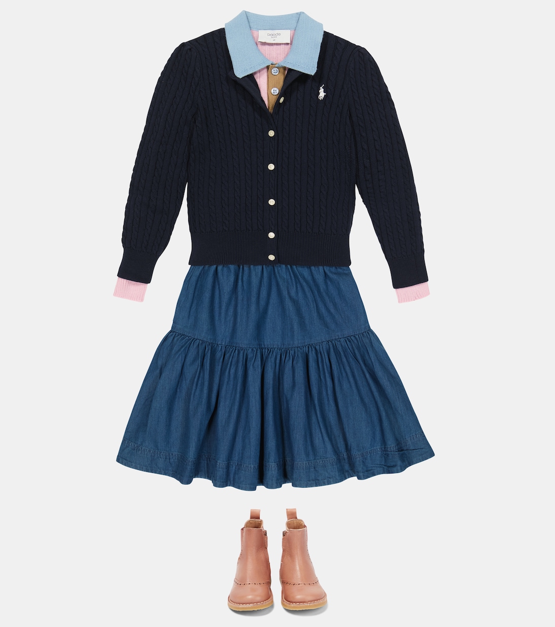 Cardigan in cotone a trecce | Polo Ralph Lauren Kids