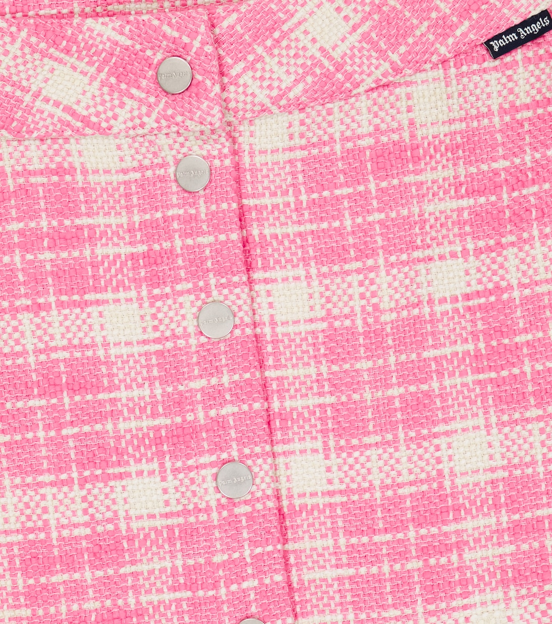 Gonna in tweed di misto cotone a quadri | Palm Angels Kids