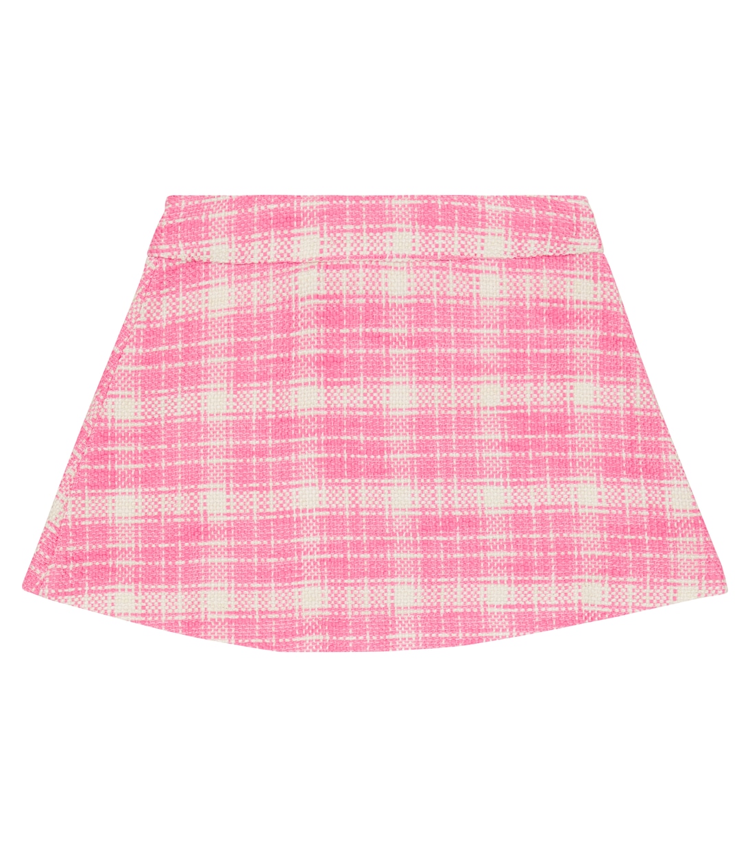 Gonna in tweed di misto cotone a quadri | Palm Angels Kids