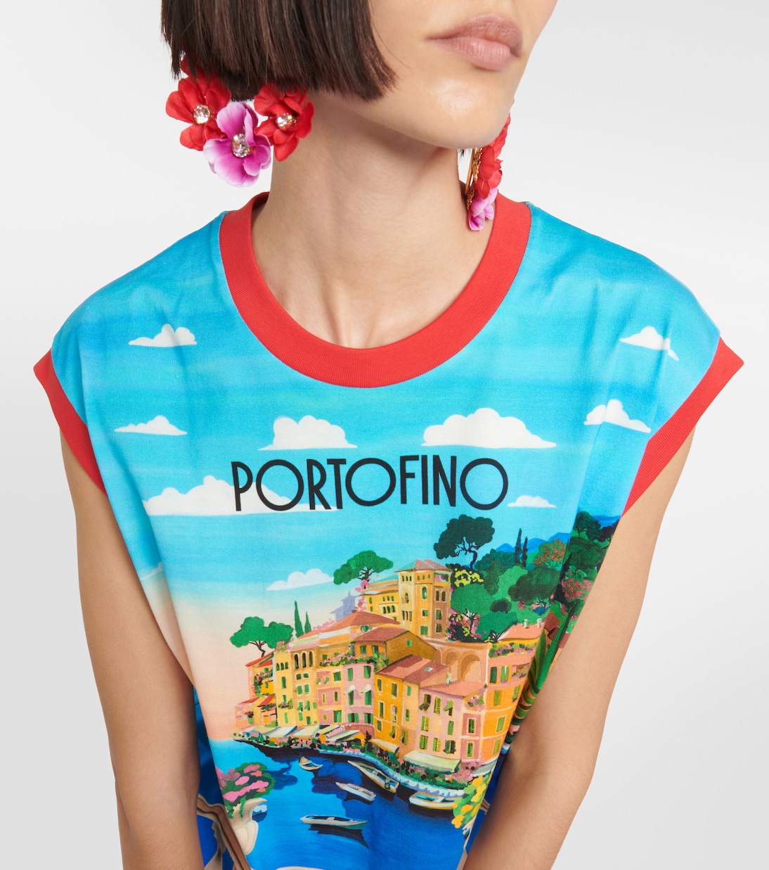 Portofino printed cotton jersey T-shirt | Dolce&Gabbana