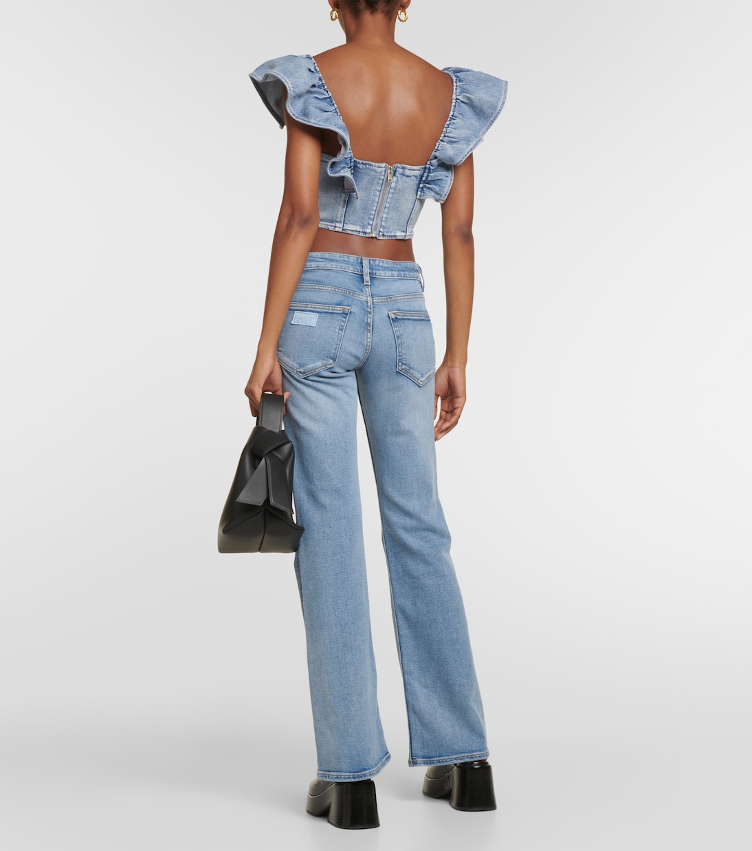 Jeans flared de tiro medio | Ganni