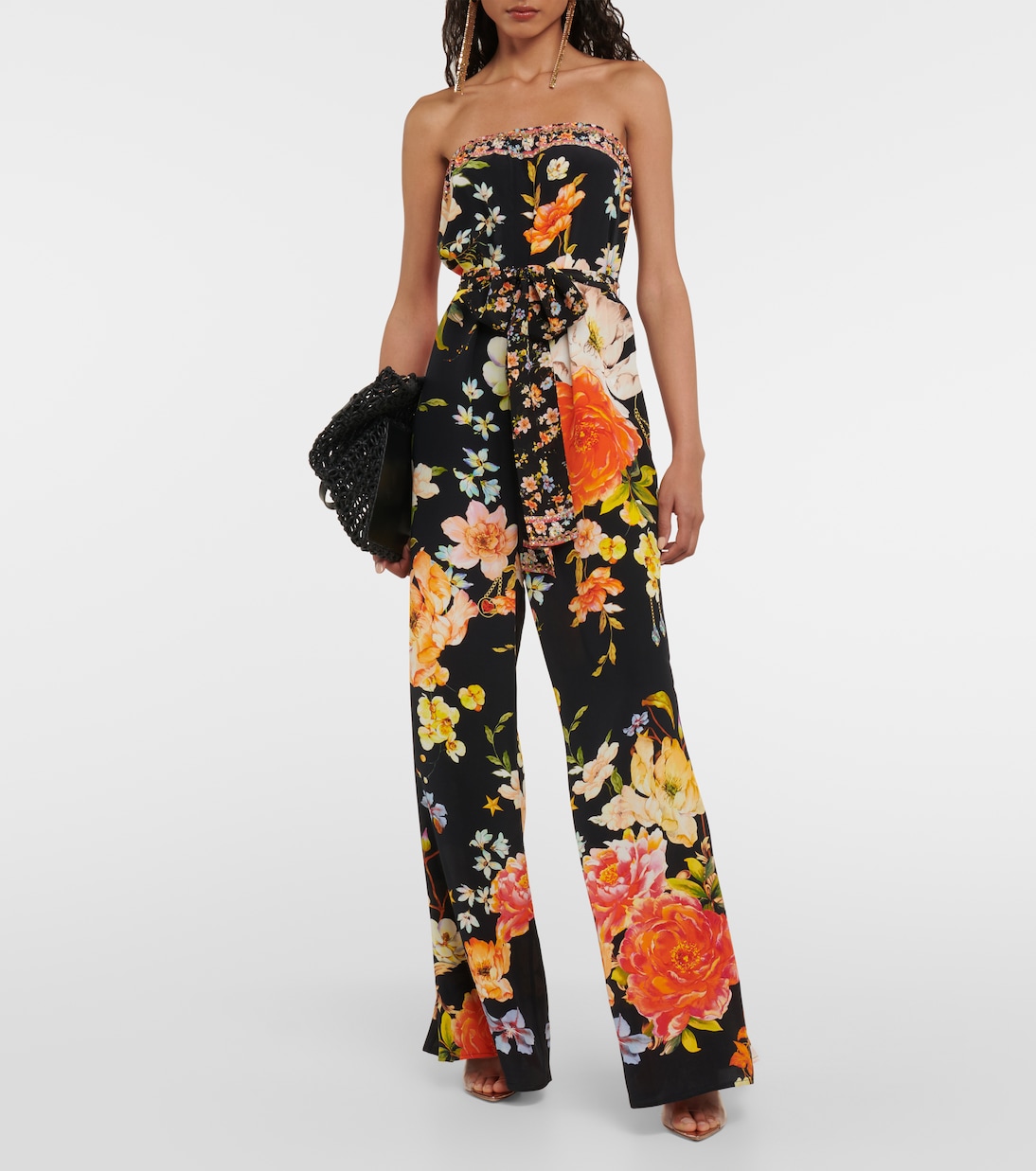 Mono Secret History de seda floral | Camilla