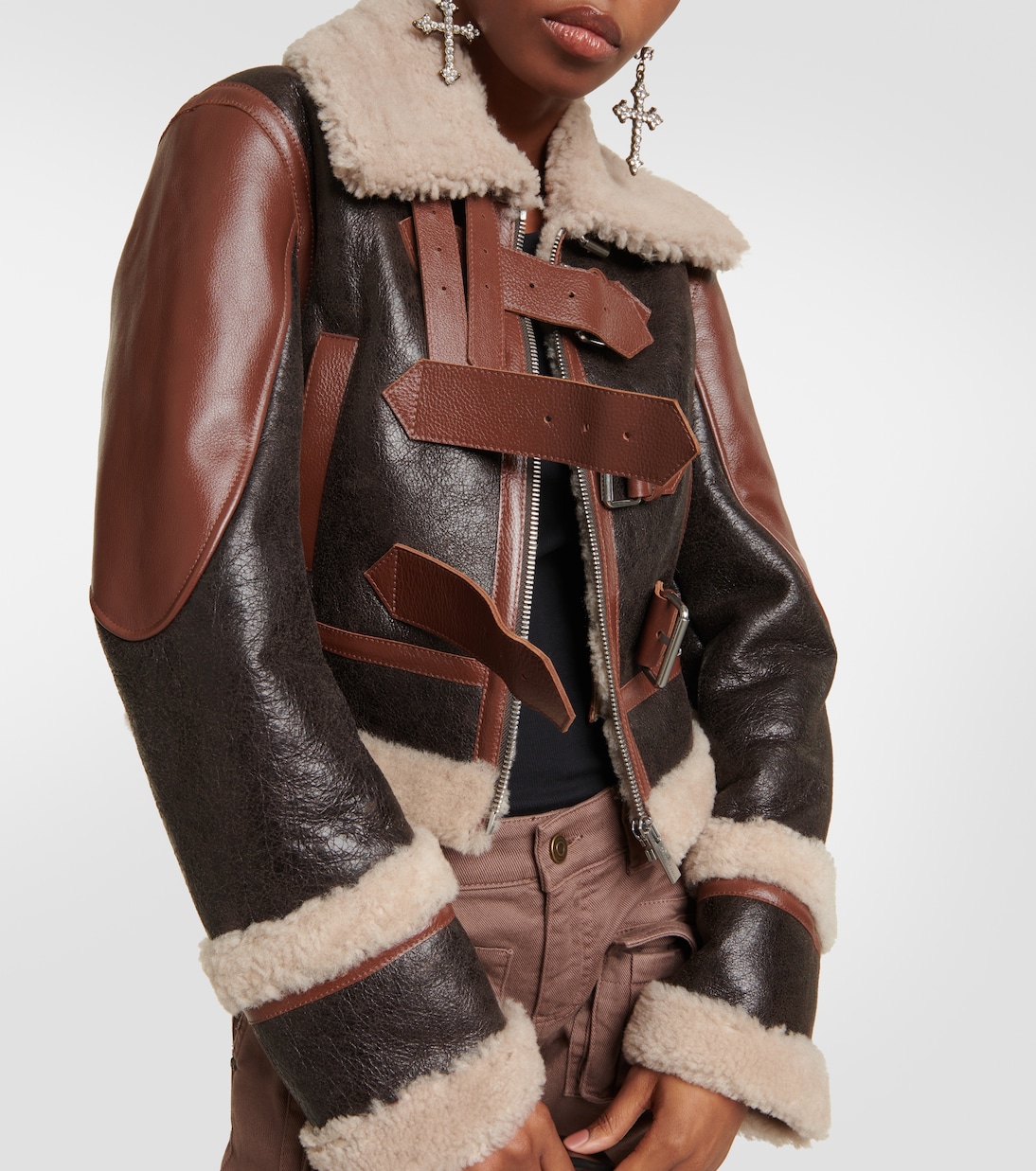 Chaqueta de piel con borrego | Blumarine