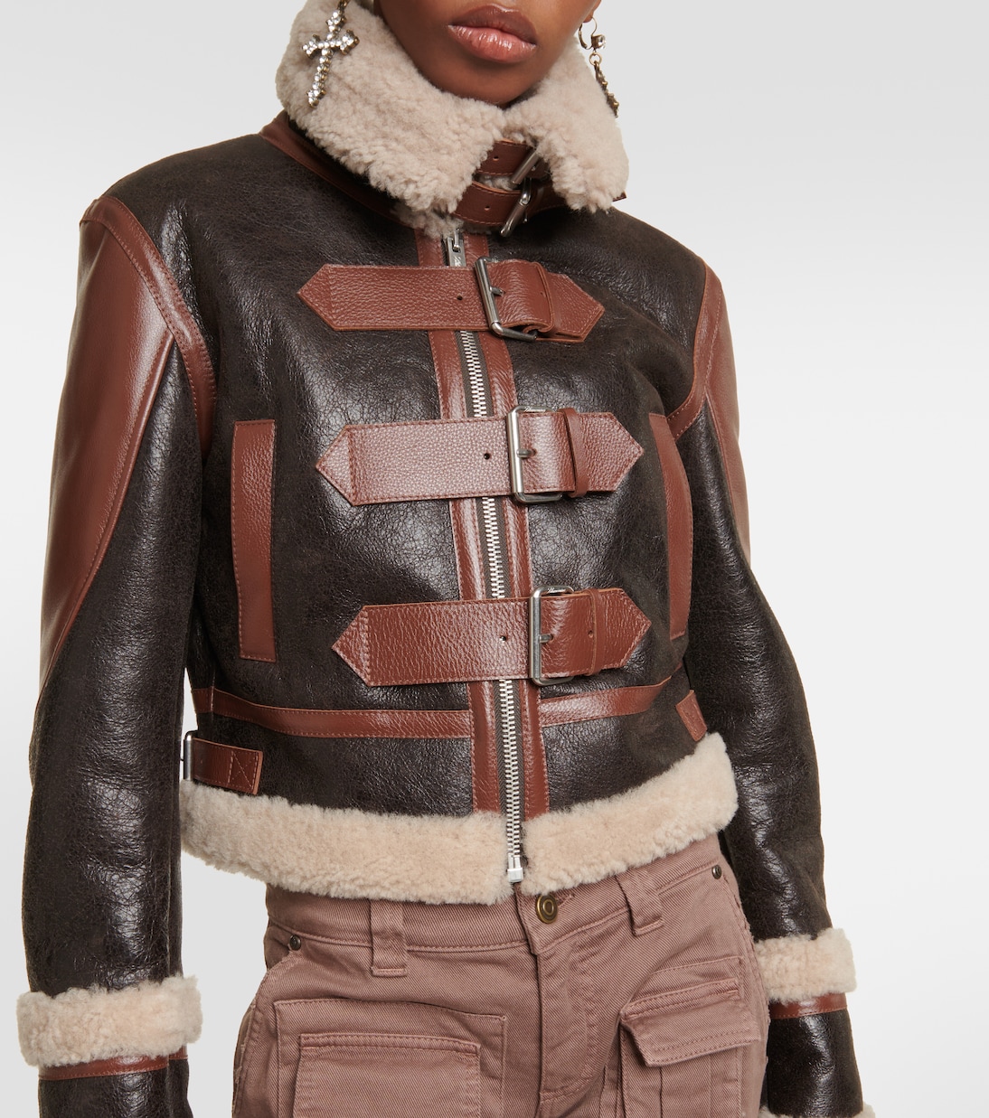 Chaqueta de piel con borrego | Blumarine