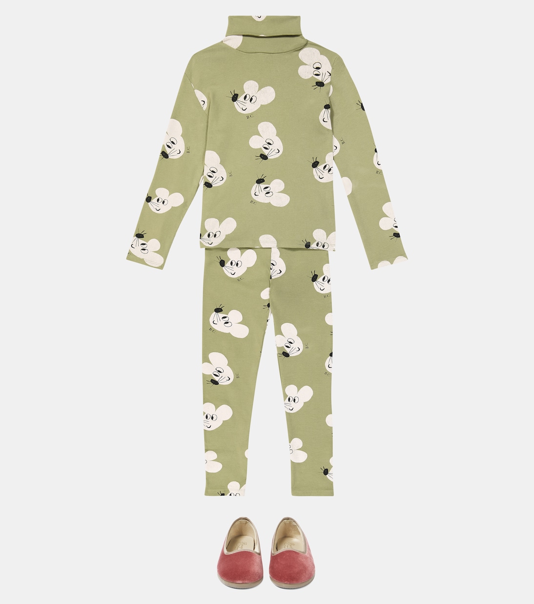 Leggings Mouse in jersey di misto cotone | Bobo Choses