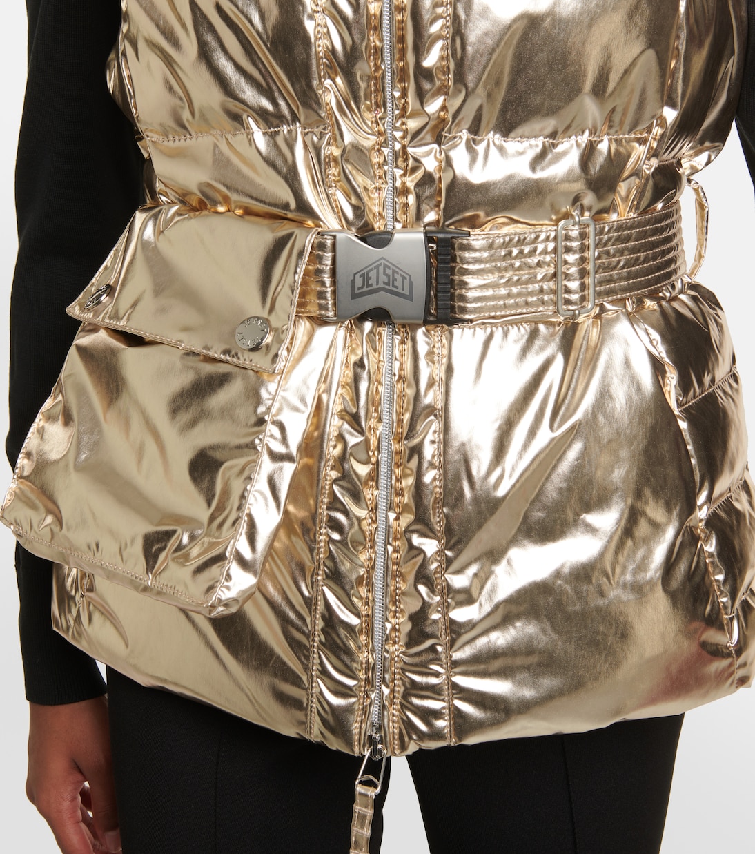 Gardena metallic puffer vest | Jet Set