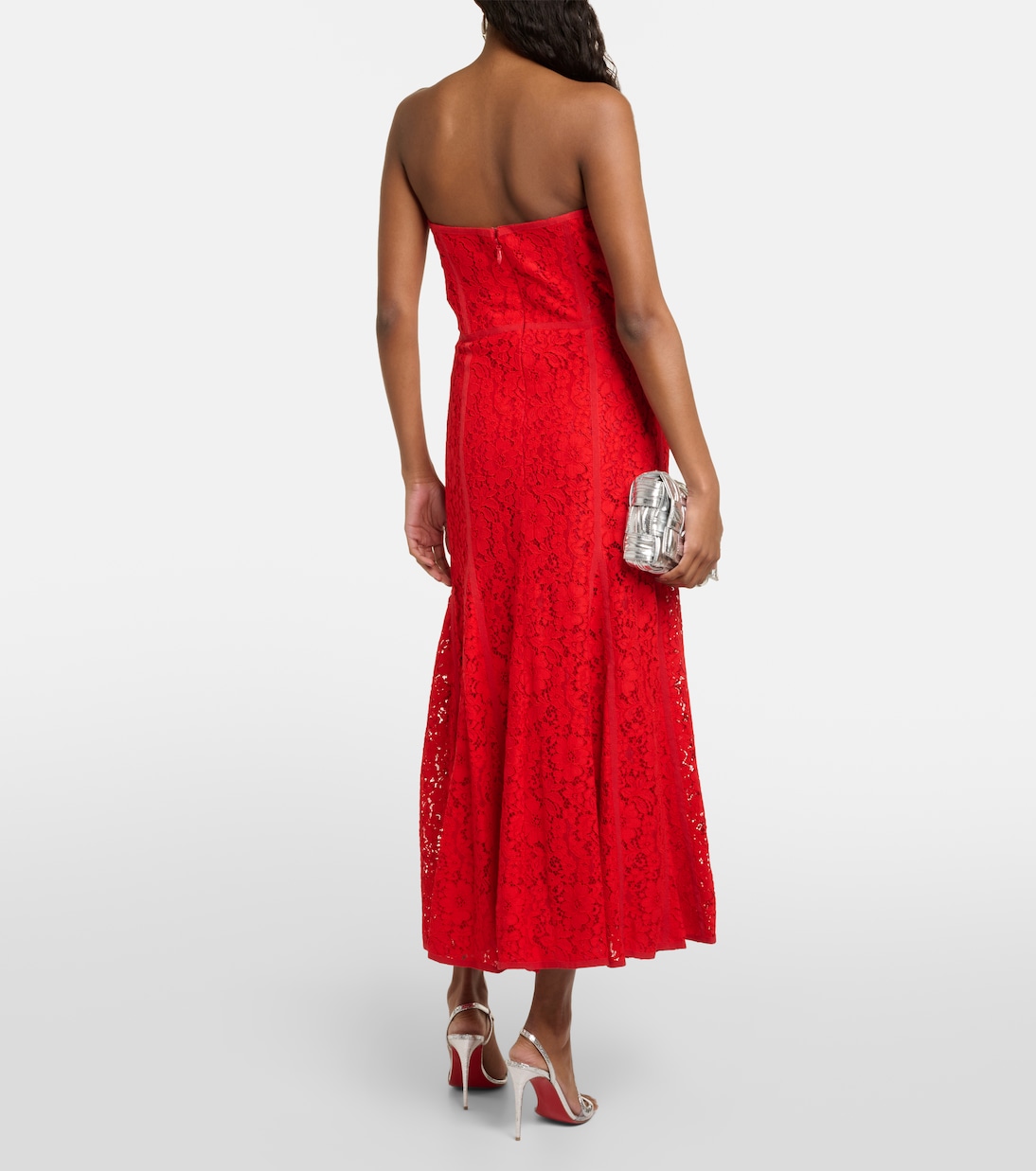 Midikleid Sharie aus Spitze | Costarellos