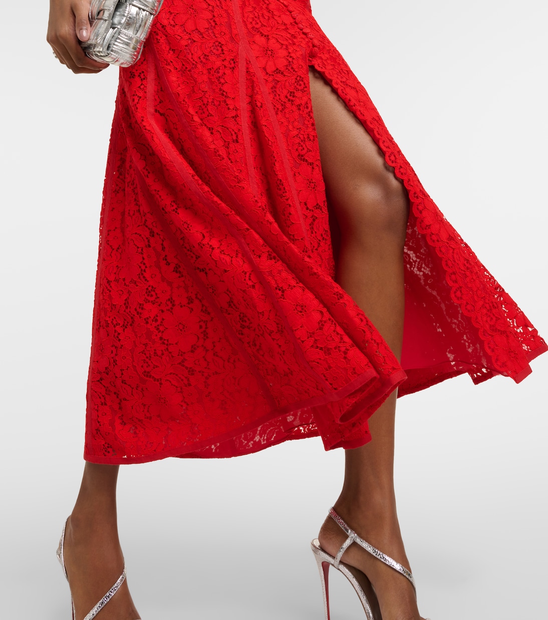 Midikleid Sharie aus Spitze | Costarellos