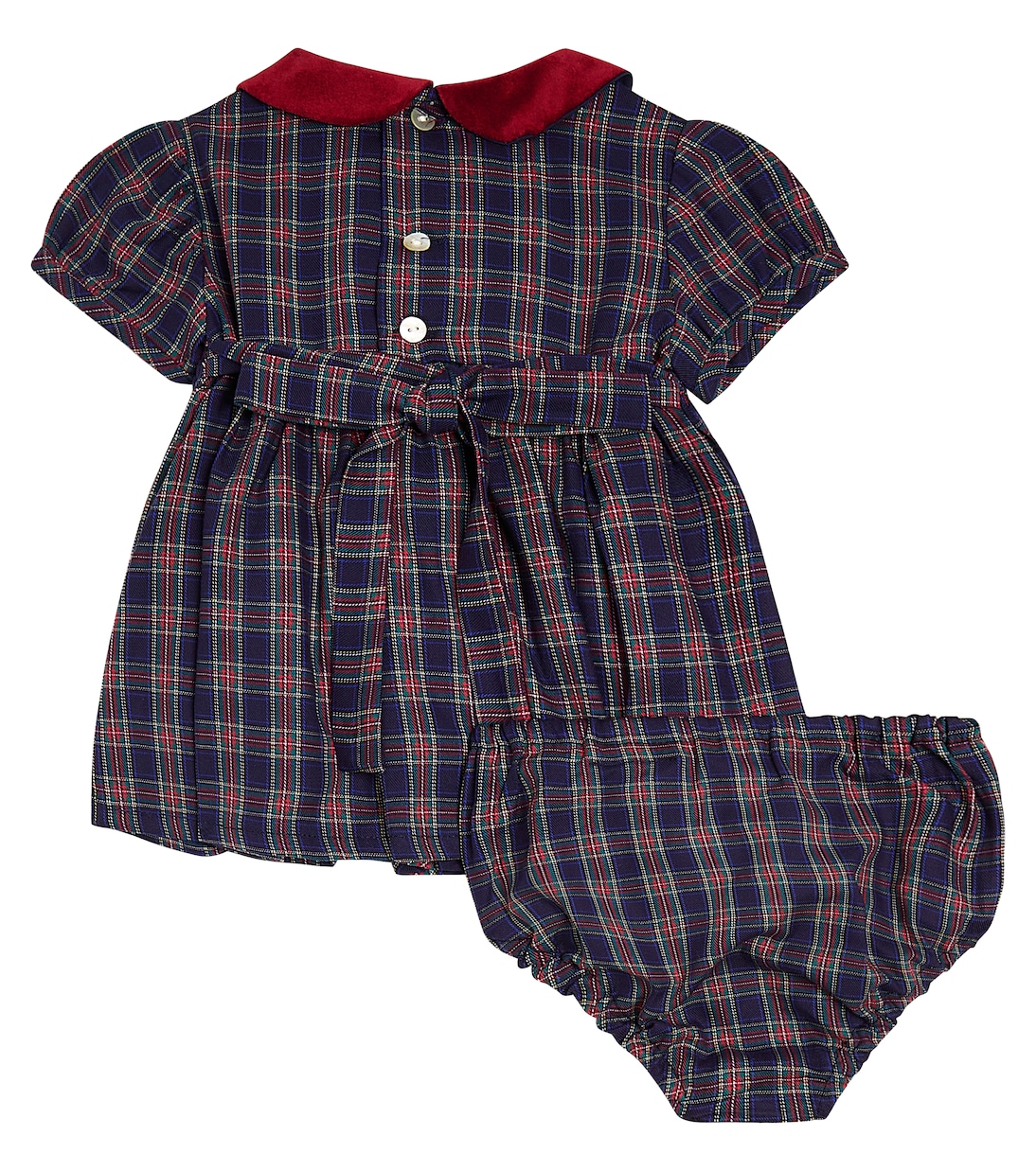Bébé – Combi-short Arcadia en coton à carreaux | La Coqueta