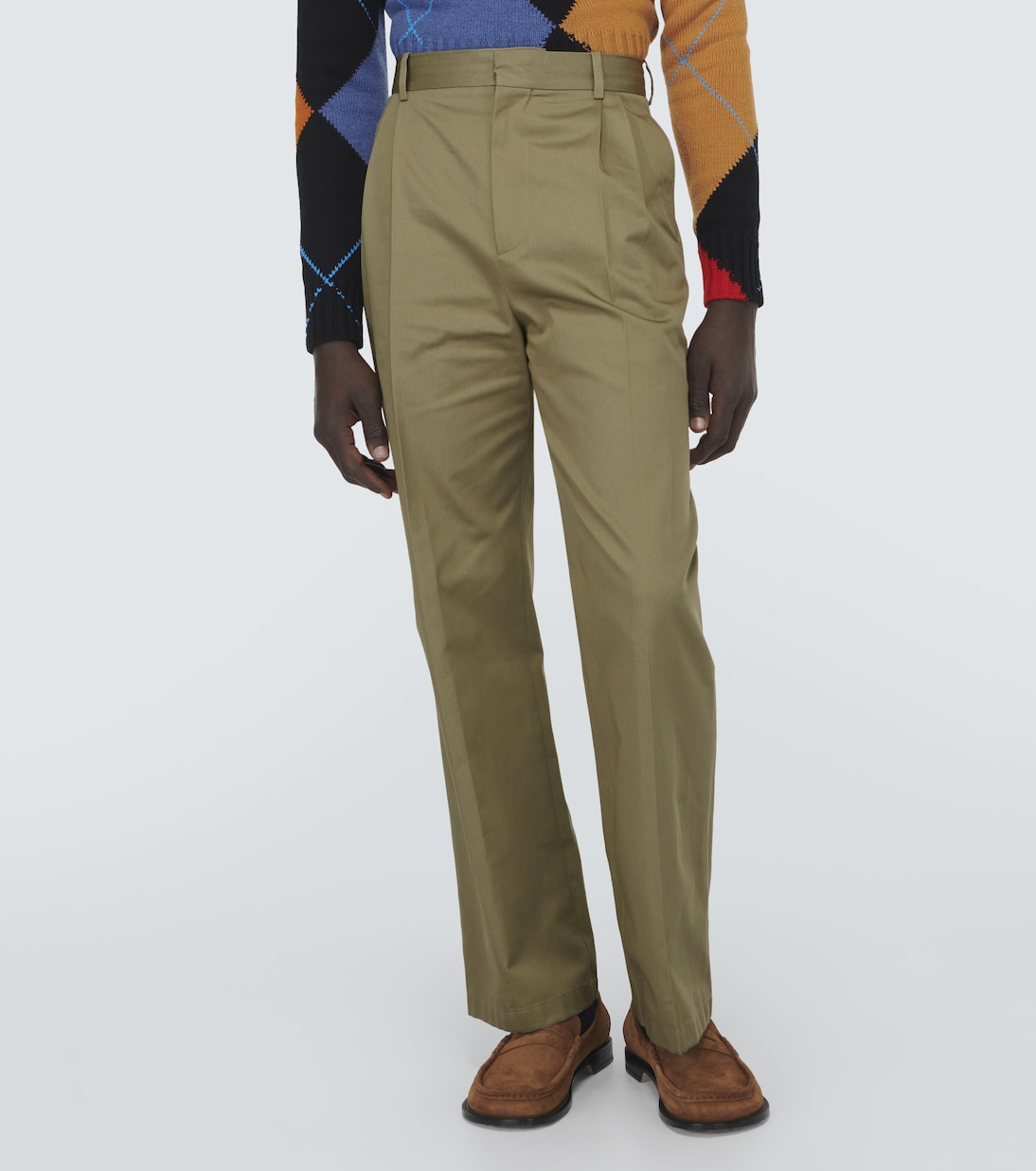 Pantalones anchos de algodón plisados | Loewe