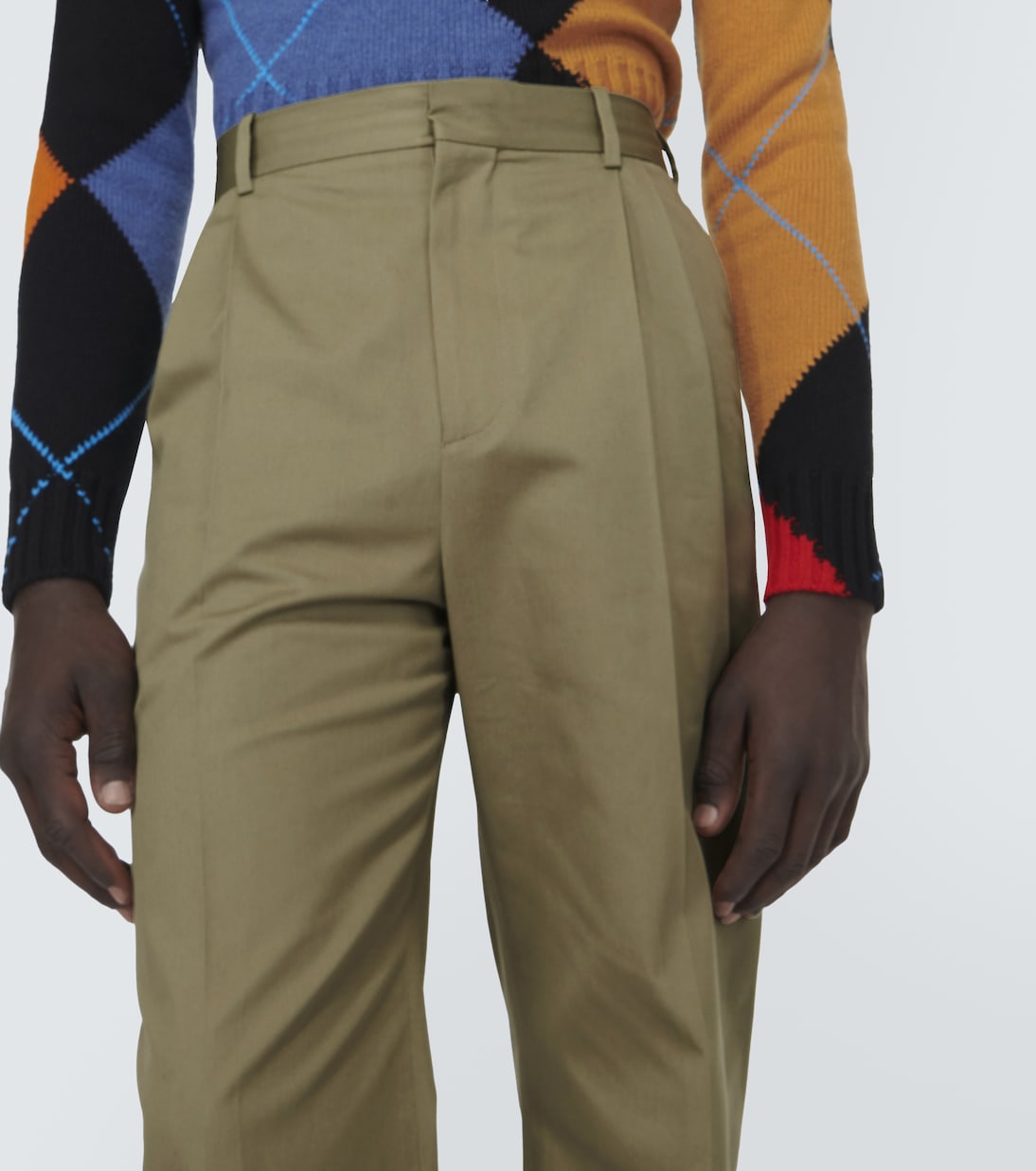 Pantalones anchos de algodón plisados | Loewe