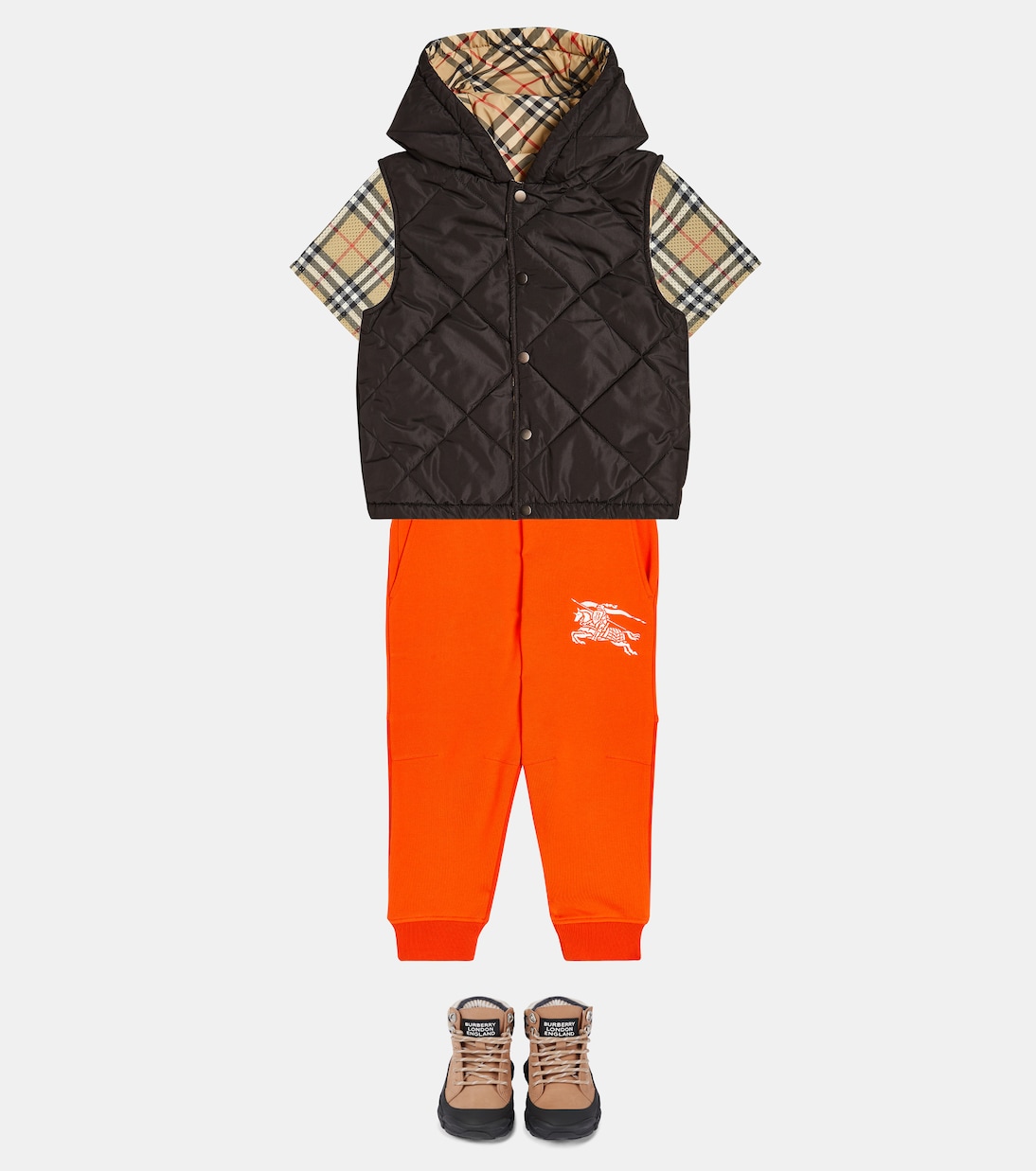 Burberry Check T-shirt in multicoloured - Burberry Kids