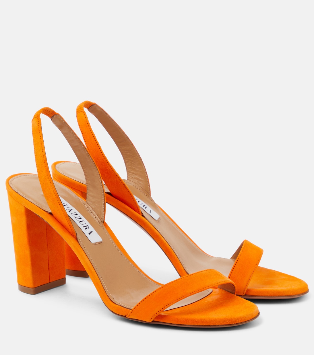 So Nude 85 suede block sandals | Aquazzura