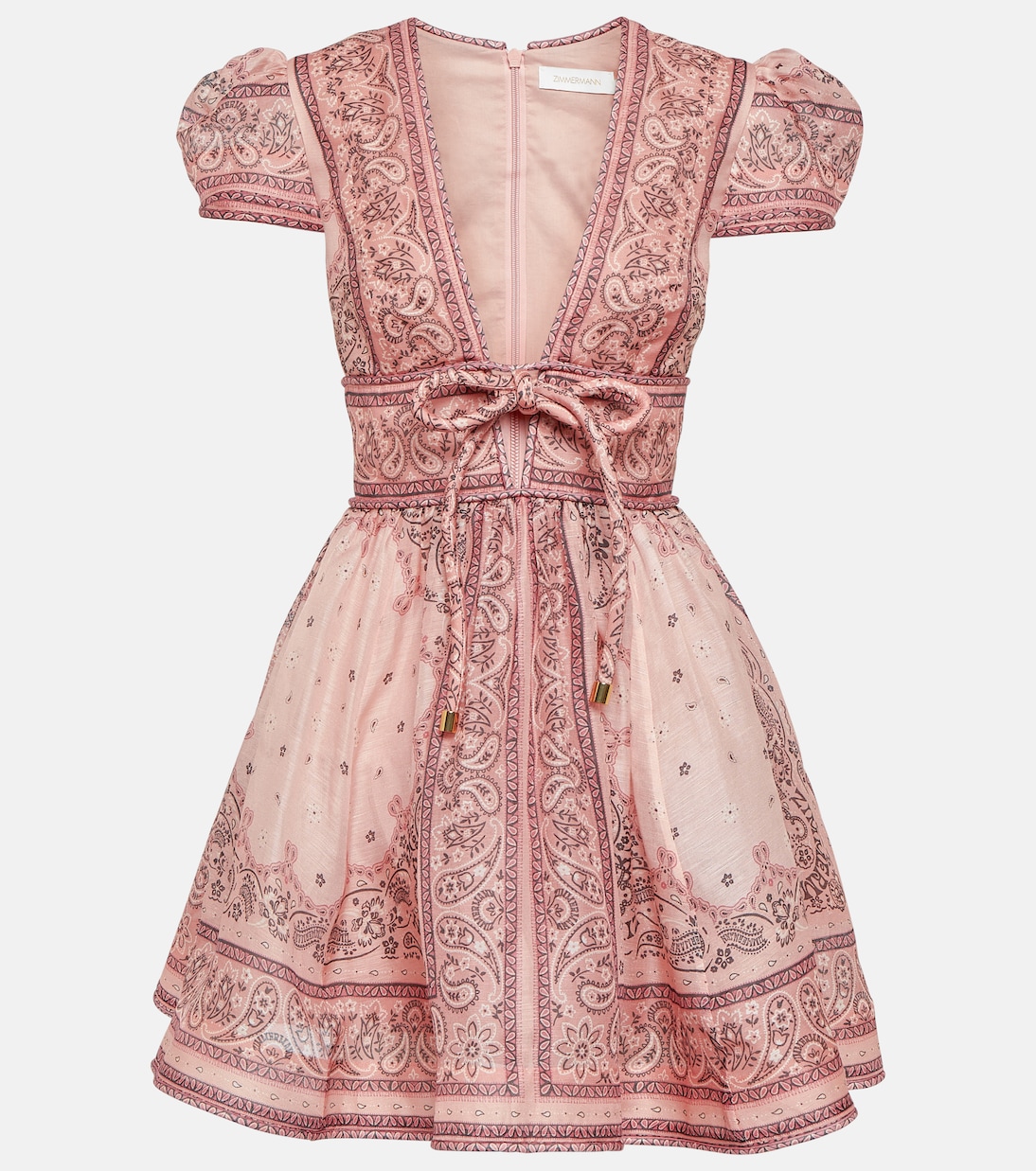 Matchmaker linen and silk minidress | Zimmermann