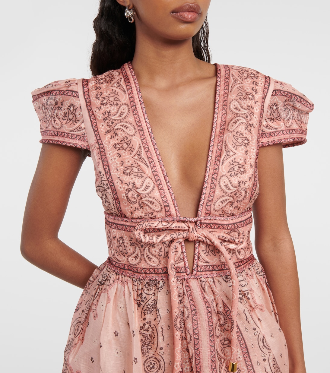 Matchmaker linen and silk minidress | Zimmermann