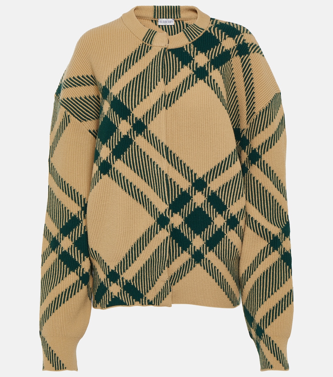 Cardigan Burberry Check aus einem Wollgemisch | Burberry