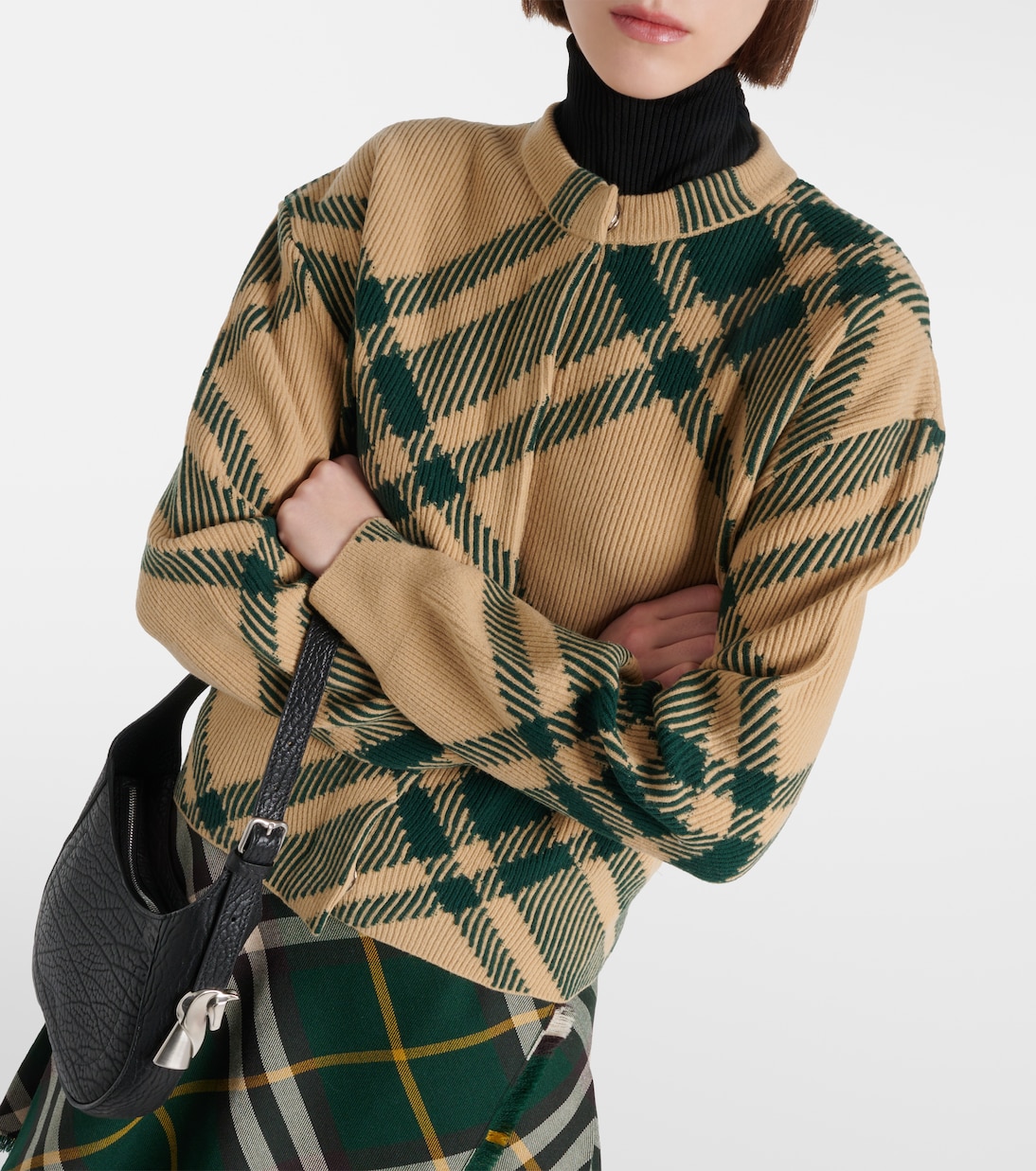 Cardigan Burberry Check aus einem Wollgemisch | Burberry