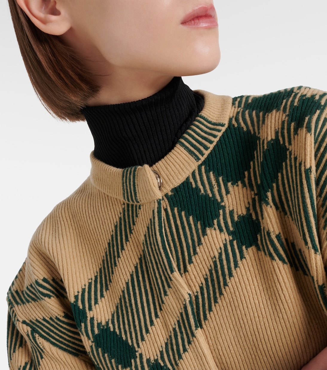Cardigan Burberry Check aus einem Wollgemisch | Burberry