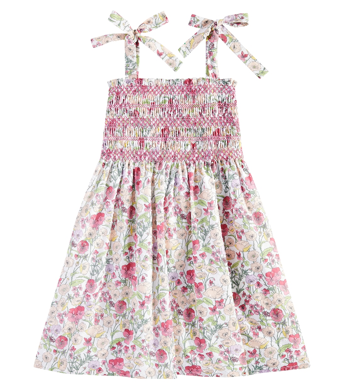Evelia floral smocked cotton dress | La Coqueta