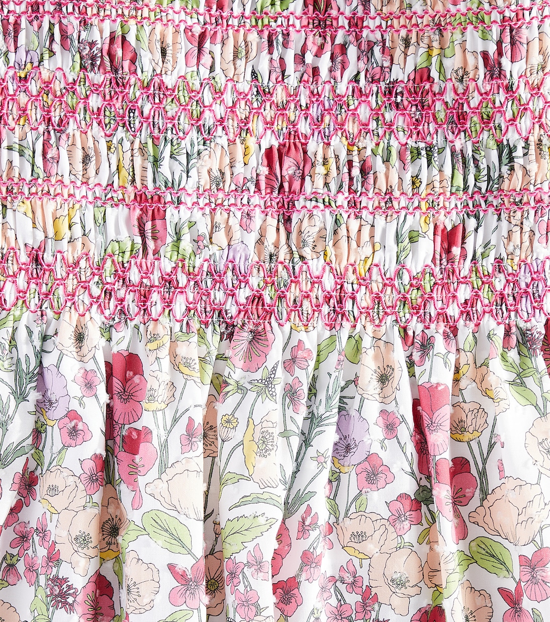 Evelia floral smocked cotton dress | La Coqueta