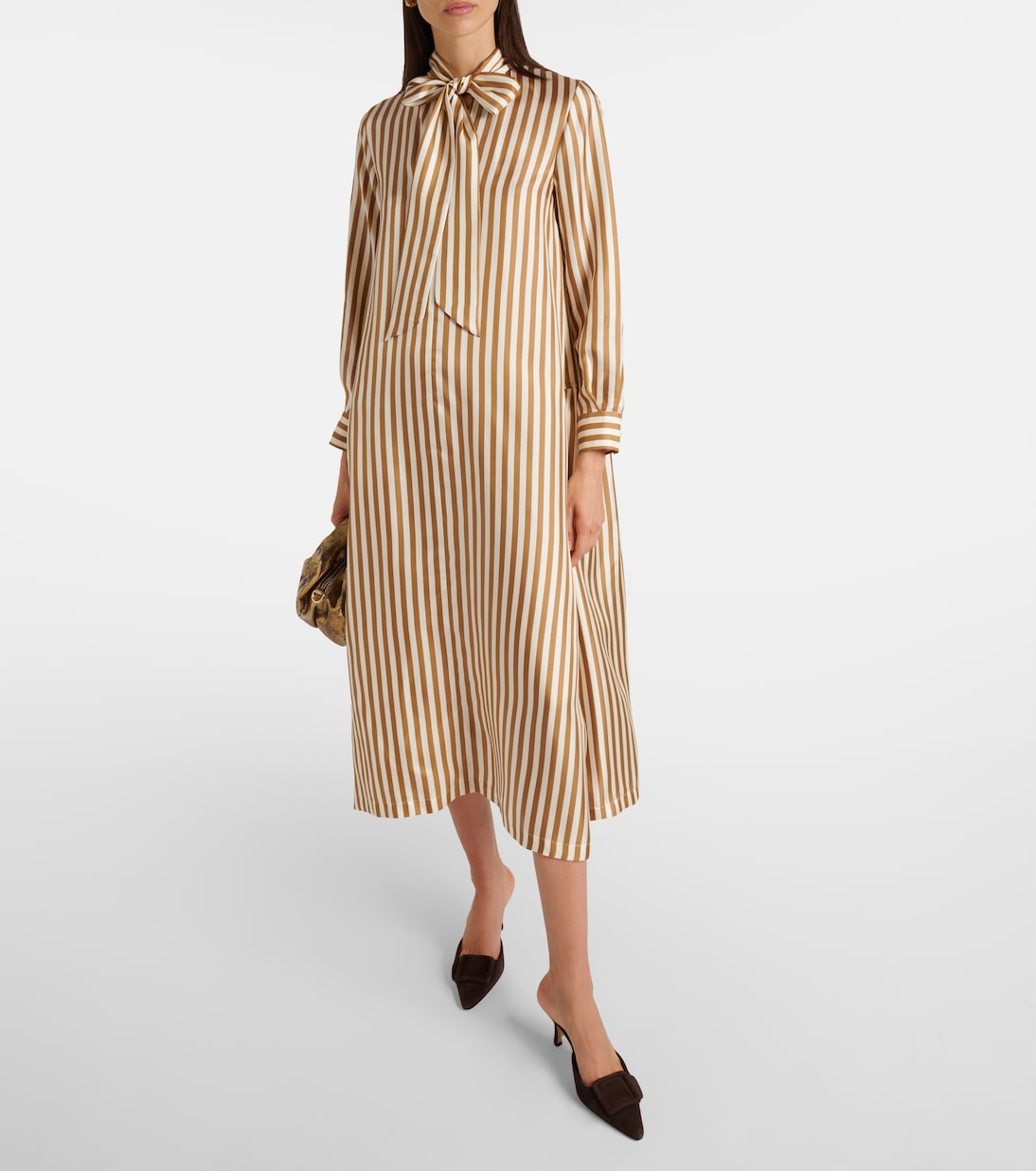 Vestido largo Faesite de sarga de seda | Max Mara