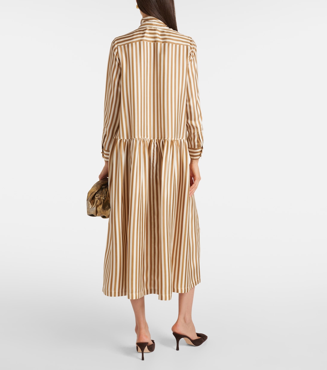 Vestido largo Faesite de sarga de seda | Max Mara